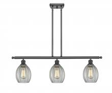  516-3I-BK-G82 - Eaton - 3 Light - 36 inch - Matte Black - Cord hung - Island Light