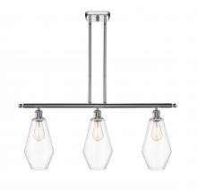  516-3I-PC-G652-7 - Cindyrella - 3 Light - 36 inch - Polished Chrome - Cord hung - Island Light