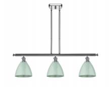  516-3I-PC-MBD-75-SF - Plymouth - 3 Light - 36 inch - Polished Chrome - Cord hung - Island Light