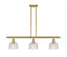  516-3I-SG-G412 - Dayton - 3 Light - 36 inch - Satin Gold - Cord hung - Island Light