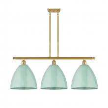  516-3I-SG-MBD-12-SF - Plymouth - 3 Light - 39 inch - Satin Gold - Cord hung - Island Light