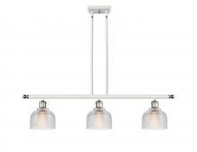  516-3I-WPC-G412 - Dayton - 3 Light - 36 inch - White Polished Chrome - Cord hung - Island Light