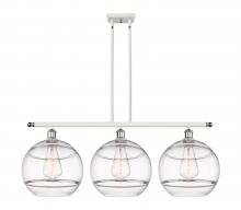  516-3I-WPC-G556-12CL - Rochester - 3 Light - 39 inch - White Polished Chrome - Cord hung - Island Light