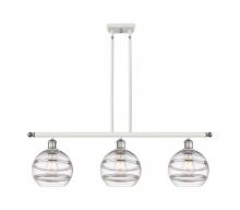  516-3I-WPC-G556-8CL - Rochester - 3 Light - 36 inch - White Polished Chrome - Cord hung - Island Light