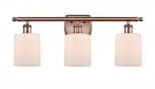  516-3W-AC-G111 - Cobbleskill - 3 Light - 25 inch - Antique Copper - Bath Vanity Light