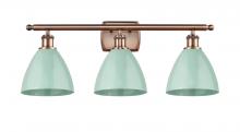  516-3W-AC-MBD-75-SF - Plymouth - 3 Light - 28 inch - Antique Copper - Bath Vanity Light