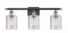  516-3W-BAB-G112 - Cobbleskill - 3 Light - 25 inch - Black Antique Brass - Bath Vanity Light