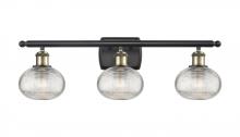  516-3W-BAB-G555-6CL - Ithaca - 3 Light - 26 inch - Black Antique Brass - Bath Vanity Light