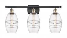  516-3W-BAB-G557-6CL - Vaz - 3 Light - 26 inch - Black Antique Brass - Bath Vanity Light