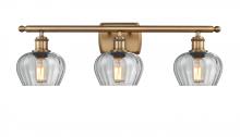  516-3W-BB-G92 - Fenton - 3 Light - 27 inch - Brushed Brass - Bath Vanity Light