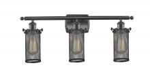  516-3W-BK-CE219 - Bleecker - 3 Light - 24 inch - Matte Black - Bath Vanity Light