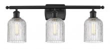  516-3W-BK-G559-5CL - Bridal Veil - 3 Light - 25 inch - Matte Black - Bath Vanity Light