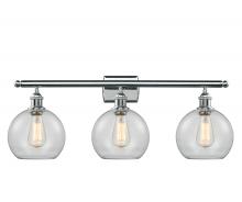  516-3W-PC-G122C-8CL - Athens - 3 Light - 28 inch - Polished Chrome - Bath Vanity Light