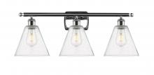  516-3W-PC-GBC-84 - Berkshire - 3 Light - 28 inch - Polished Chrome - Bath Vanity Light