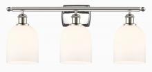  516-3W-PN-G558-6GWH - Bella - 3 Light - 26 inch - Polished Nickel - Bath Vanity Light