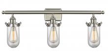  516-3W-SN-232-CL - Kingsbury - 3 Light - 24 inch - Brushed Satin Nickel - Bath Vanity Light