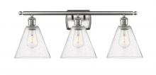  516-3W-SN-GBC-84 - Berkshire - 3 Light - 28 inch - Brushed Satin Nickel - Bath Vanity Light