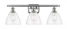  516-3W-SN-GBD-752 - Bristol - 3 Light - 28 inch - Brushed Satin Nickel - Bath Vanity Light