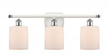  516-3W-WPC-G111 - Cobbleskill - 3 Light - 25 inch - White Polished Chrome - Bath Vanity Light