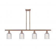  516-4I-AC-G559-5CL - Bridal Veil - 4 Light - 48 inch - Antique Copper - Cord hung - Island Light