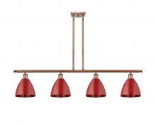  516-4I-AC-MBD-75-RD - Plymouth - 4 Light - 48 inch - Antique Copper - Cord hung - Island Light