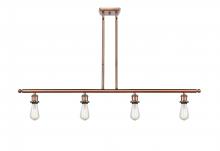  516-4I-AC - Bare Bulb - 4 Light - 48 inch - Antique Copper - Cord hung - Island Light