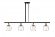  516-4I-BAB-G1013 - Belfast - 4 Light - 48 inch - Black Antique Brass - Cord hung - Island Light