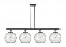  516-4I-BAB-G122-10CSN - Farmhouse Chicken Wire - 4 Light - 48 inch - Black Antique Brass - Cord hung - Island Light