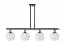  516-4I-BAB-G124-8 - Athens - 4 Light - 48 inch - Black Antique Brass - Cord hung - Island Light