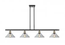  516-4I-BAB-G132 - Orwell - 4 Light - 48 inch - Black Antique Brass - Cord hung - Island Light