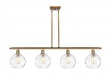  516-4I-BB-G1215-8 - Athens Water Glass - 4 Light - 48 inch - Brushed Brass - Cord hung - Island Light