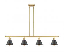 Innovations Lighting 516-4I-SG-M8-BK - Smithfield - 4 Light - 48 inch - Satin Gold - Cord hung - Island Light