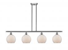  516-4I-SN-G121-8CSN - Farmhouse Chicken Wire - 4 Light - 48 inch - Brushed Satin Nickel - Cord hung - Island Light