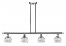  516-4I-SN-G556-6CL - Rochester - 4 Light - 48 inch - Brushed Satin Nickel - Cord hung - Island Light