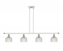  516-4I-WPC-G412 - Dayton - 4 Light - 48 inch - White Polished Chrome - Cord hung - Island Light