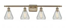  516-4W-AB-G275 - Conesus - 4 Light - 36 inch - Antique Brass - Bath Vanity Light