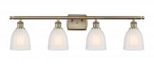  516-4W-AB-G441 - Brookfield - 4 Light - 36 inch - Antique Brass - Bath Vanity Light