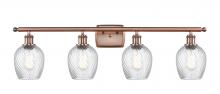  516-4W-AC-G292 - Salina - 4 Light - 36 inch - Antique Copper - Bath Vanity Light