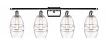  516-4W-PC-G557-6CL - Vaz - 4 Light - 36 inch - Polished Chrome - Bath Vanity Light