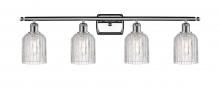  516-4W-PC-G559-5CL - Bridal Veil - 4 Light - 35 inch - Polished Chrome - Bath Vanity Light