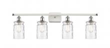  516-4W-WPC-G352 - Candor - 4 Light - 35 inch - White Polished Chrome - Bath Vanity Light