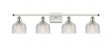  516-4W-WPC-G412 - Dayton - 4 Light - 36 inch - White Polished Chrome - Bath Vanity Light