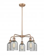  516-5CR-AC-G257 - Caledonia - 5 Light - 23 inch - Antique Copper - Chandelier