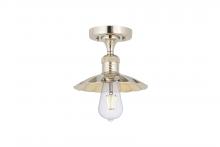  517-1C-PN-M17-PN - Scallop - 1 Light - 8 inch - Polished Nickel - Semi-Flush Mount