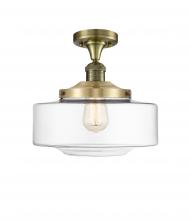  517-1CH-AB-G692-12 - Bridgeton - 1 Light - 12 inch - Antique Brass - Semi-Flush Mount