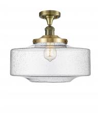  517-1CH-AB-G694-16 - Bridgeton - 1 Light - 12 inch - Antique Brass - Semi-Flush Mount