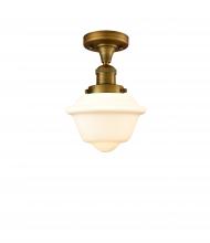  517-1CH-BB-G531 - Oxford - 1 Light - 8 inch - Brushed Brass - Semi-Flush Mount