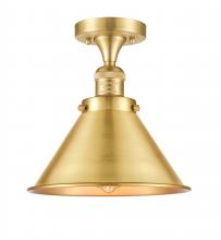  517-1CH-SG-M10-SG - Briarcliff - 1 Light - 10 inch - Satin Gold - Semi-Flush Mount