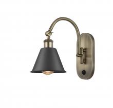  518-1W-AB-M8-BK - Smithfield - 1 Light - 7 inch - Antique Brass - Sconce