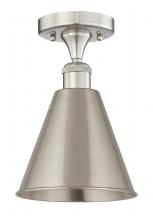  616-1F-SN-MBC-8-SN - Berkshire - 1 Light - 8 inch - Brushed Satin Nickel - Semi-Flush Mount